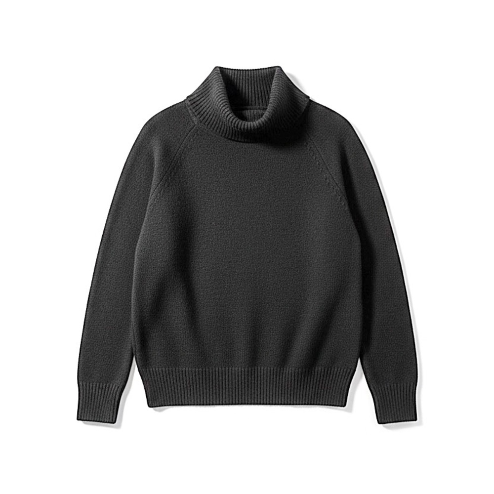 Anthropologie MOTH Black Textured Cowl Neck Sweater - Size Large - 100% Cotton
